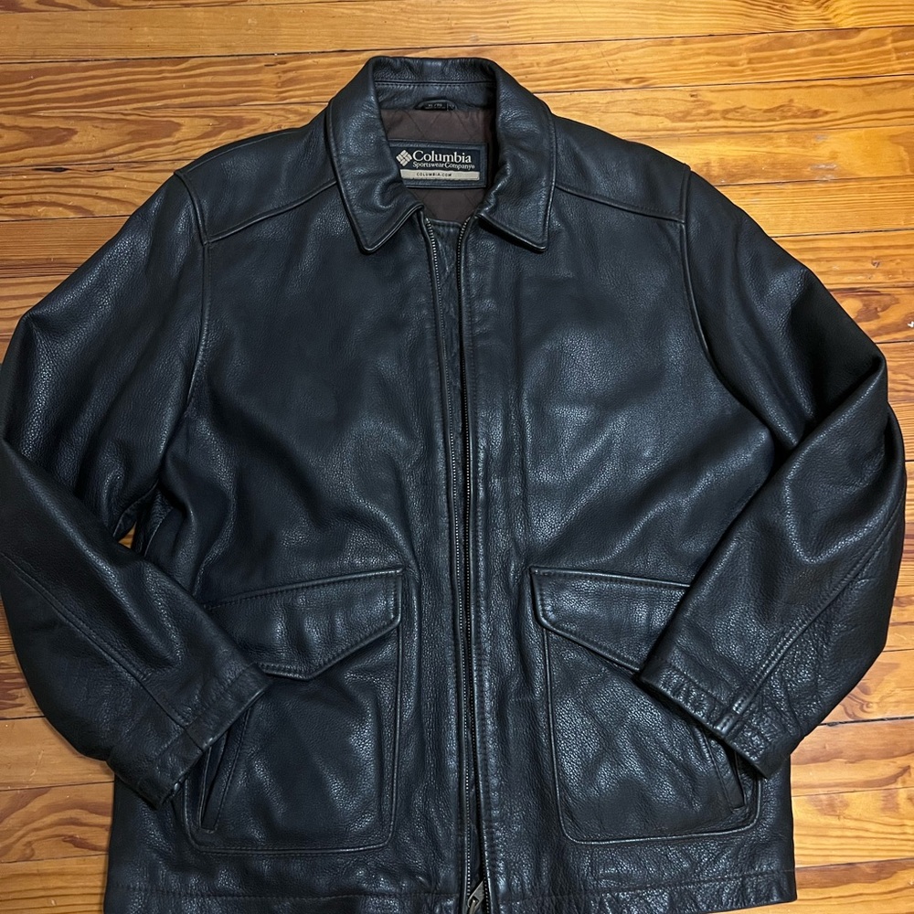 Columbia Men's Black Leather Jacket